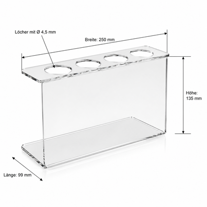 Eistütenhalter Acryl 4-Loch – Waffelhalter transparent