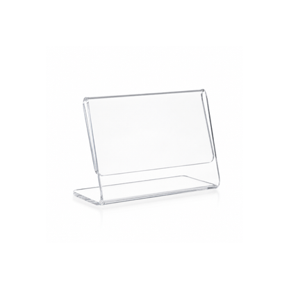 Transparenter L-Tischaufsteller aus Acrylglas – DIN A9 Querformat