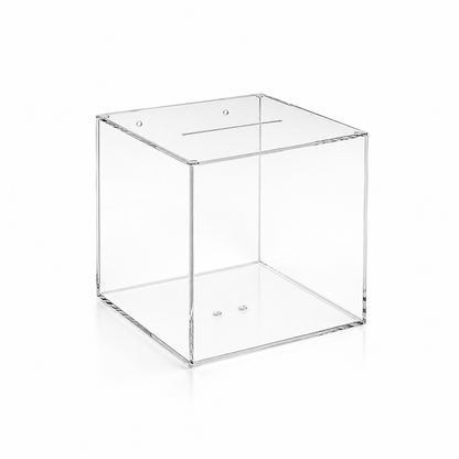 Los- und Spendenbox Acryl, 200 × 200 × 200 mm