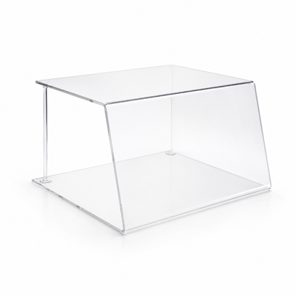 Spuckschutz-Vitrine Acryl, 120 × 30 × 40 cm, mit Ablage, geschlossen