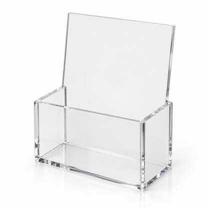 Tischprospekthalter Acrylglas Hochformat – DIN A4, A5, A6, A7 und DIN lang, Fülltiefe 43 mm