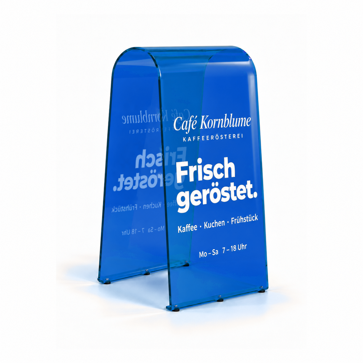 Kundenstopper aus Acrylglas - Design-Gehwegaufsteller für außen & innen