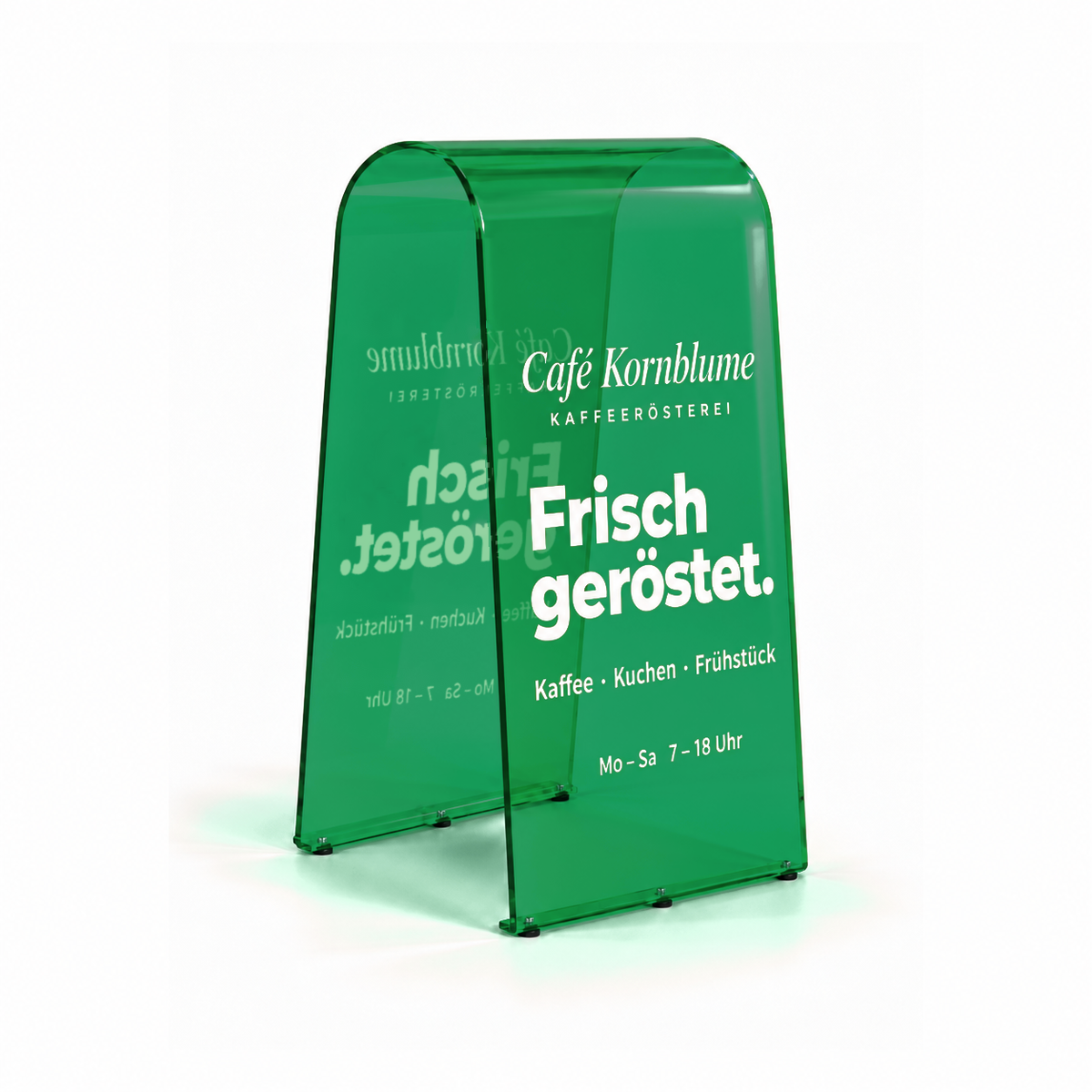Kundenstopper aus Acrylglas - Design-Gehwegaufsteller für außen & innen