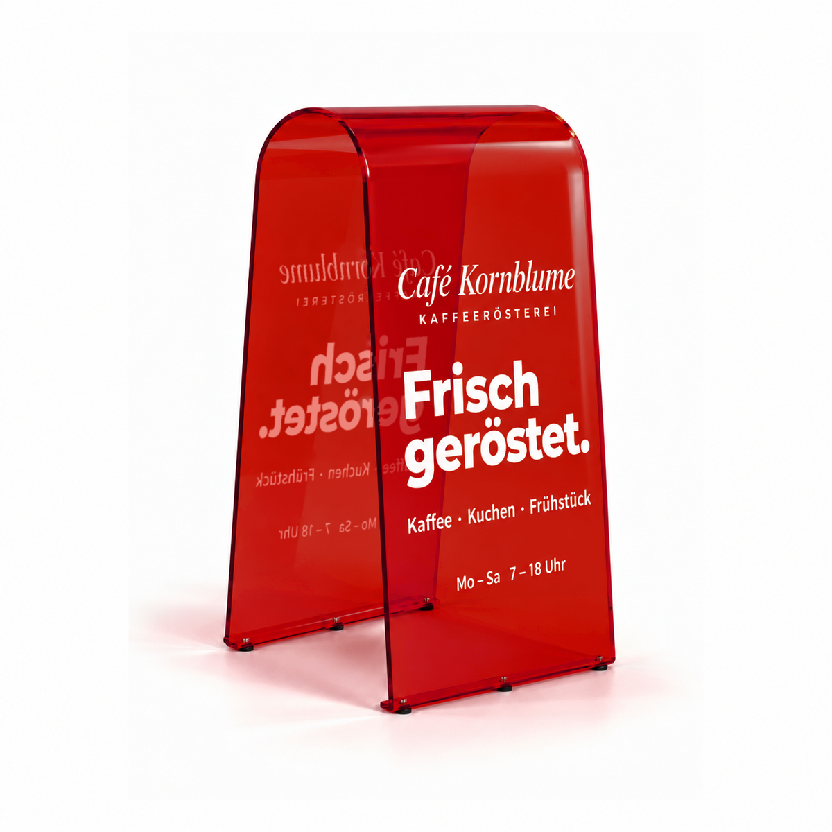 Kundenstopper aus Acrylglas - Design-Gehwegaufsteller für außen & innen
