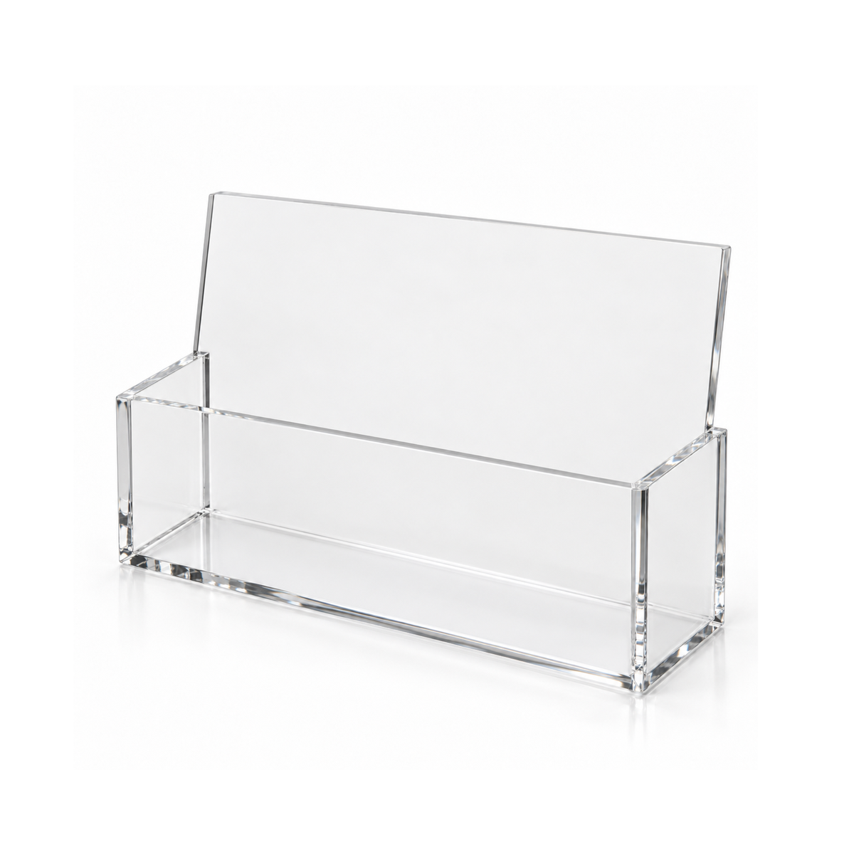 Tischprospekthalter Acrylglas Querformat – DIN A4, A5, A6, A7 und DIN lang, Fülltiefe 43 mm